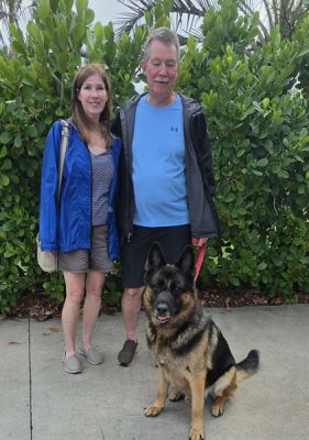 1887
BUDDY WITH NEW MOM DELORES AND DAD TOM DOG 1887
