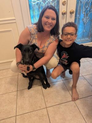 1802
PUPPY LOLA WITH  NEW MOM CHARLENE DOG 1802
