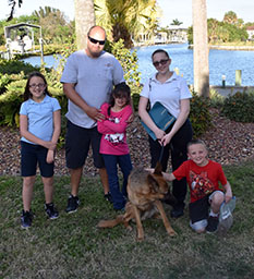 LOKI WITH DAD CHRIS MOM AMANDA AND NATALIE, MARK AND SARA DOG 679
